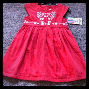 COPY - Girl’s  5 NWT Red/ Coral Copper Key Dress Bunnies